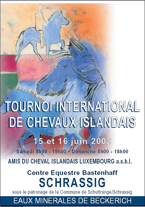 Internationales Islandpferde turnier in Schrassig vom 15-16. Juni 2002 in Schrassig Centre Equestre Bastenhaff